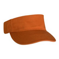 Laundered Chino Twill Visor with Hook and Loop Closure (Rust Orange)